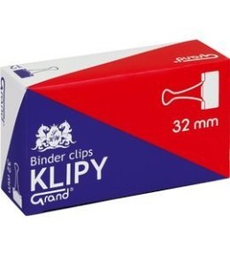 Klip 32mm 12szt (1.1/4cala) czarny GRAND 110-1094 klipy do dokumentów