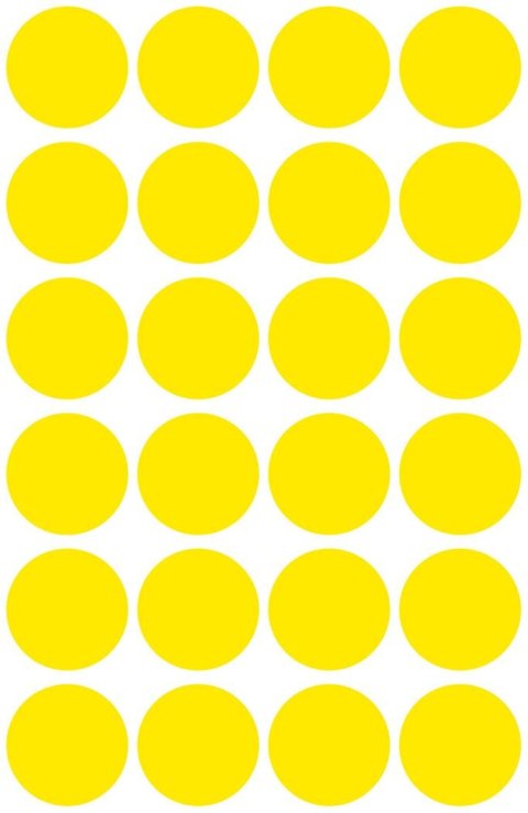 Kółka do zaznaczania żółte 3007 Q18 4 ark. Avery Zweckform