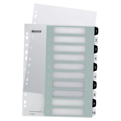 Przekładki plastikowe do nadruku tekstu na kartę, Leitz WOW, 110, biało-czarne 12150000 .