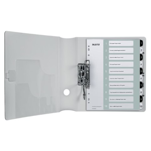 Przekładki plastikowe do nadruku tekstu na kartę, Leitz WOW, 110, biało-czarne 12150000 .