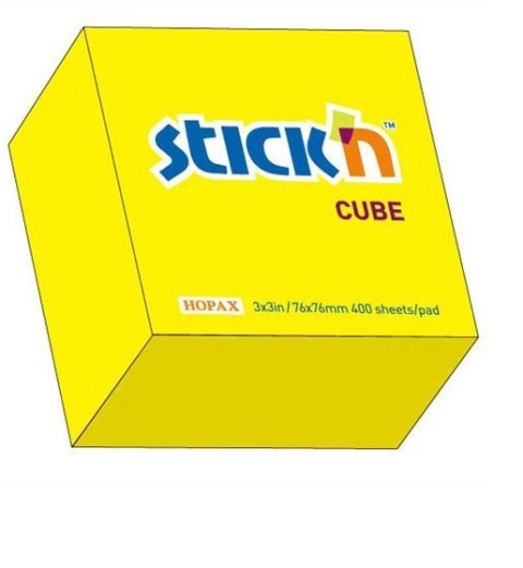 Bloczek STICK N 76x76mm 400k żółty neonowy 21010