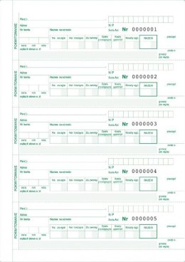 Kwitariusz przychodowy A5, 60 kartek (1+2) 10-400-3 DOTTS