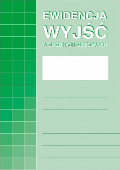 Ewidencja wyjść A4, 32 strony offset, 10-574-1 DOTTS