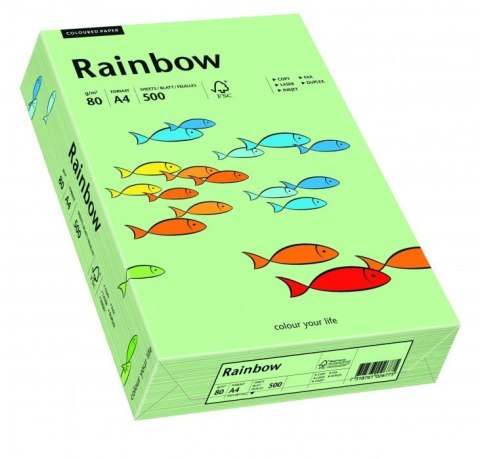 Papier xero kolorowy A4 80g 500 ark. RAINBOW R75 przygaszona zieleń 88042629