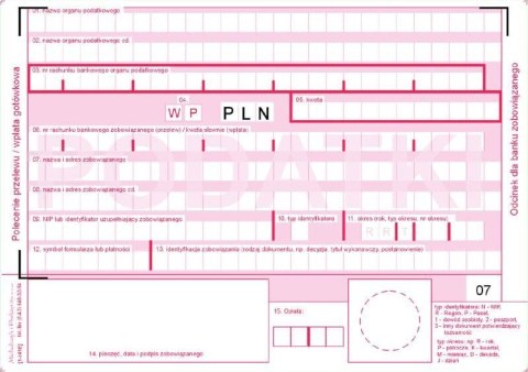 Polecenie przelewu 2 odcinkowe A6, 80 kartek 10-471-5 DOTTS