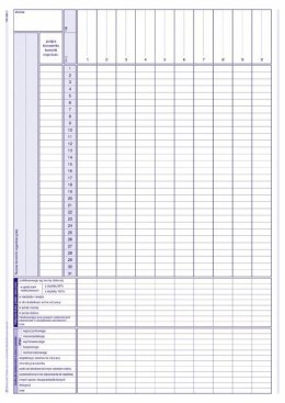 Lista obecnośći A4, 40 kartek offset, 10-506-1 DOTTS