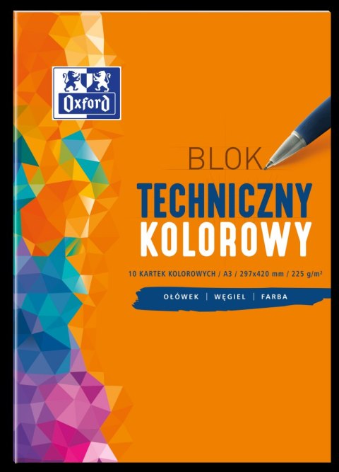 Blok techniczny OXFORD A3 10k 225G kolor 400093234 .