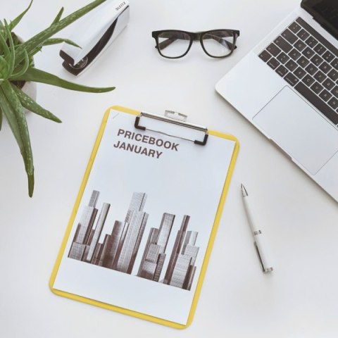 Deska z klipem Leitz WOW, żółta 39710016 .