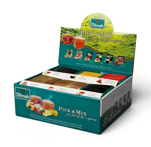 Herbata DILMAH PICKnullNnullMIX zestaw 120t 6 smaków