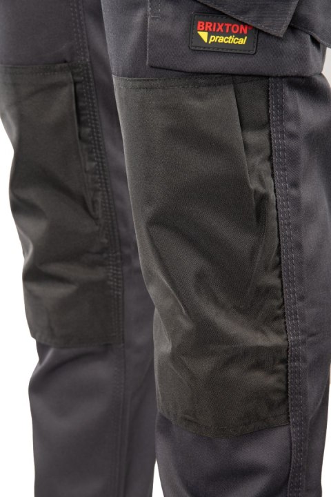 BRIXTON PRACTICAL SPODNIE DO PASA - Grafit/Pomarańcz