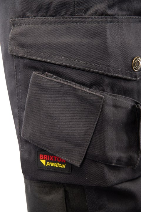 BRIXTON PRACTICAL SPODNIE DO PASA - Grafit/Pomarańcz