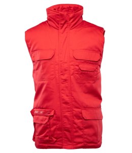 BRASS KAMIZELKA 7-KIESZENIOWA - BENEFIT - Czerwony