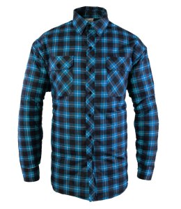 KOSZULA OCIEPLANA BONO - Niebieski