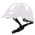 HEŁM ABS Z POKRĘTŁEM 4 PKT. PASEK PODBRÓDKOWY YS-7 - Biały 53-64