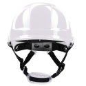 HEŁM ABS Z POKRĘTŁEM 4 PKT. PASEK PODBRÓDKOWY YS-7 - Biały 53-64