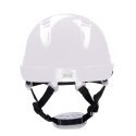 HEŁM ABS Z POKRĘTŁEM 4 PKT. PASEK PODBRÓDKOWY YS-7 - Biały 53-64