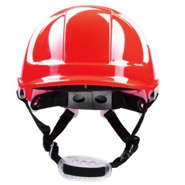 HEŁM ABS Z POKRĘTŁEM 4 PKT. PASEK PODBRÓDKOWY YS-7 - Czerwony 53-64