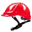 HEŁM ABS Z POKRĘTŁEM 4 PKT. PASEK PODBRÓDKOWY YS-7 - Czerwony 53-64