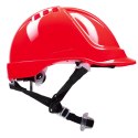HEŁM ABS Z POKRĘTŁEM 4 PKT. PASEK PODBRÓDKOWY YS-7 - Czerwony 53-64