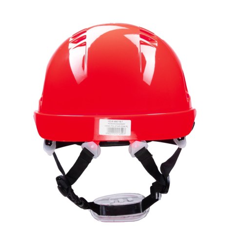 HEŁM ABS Z POKRĘTŁEM 4 PKT. PASEK PODBRÓDKOWY YS-7 - Czerwony 53-64