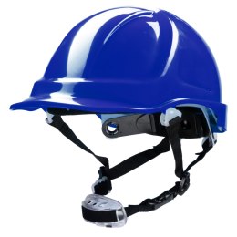HEŁM ABS Z POKRĘTŁEM 4 PKT. PASEK PODBRÓDKOWY YS-7 - Niebieski 53-64