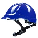 HEŁM ABS Z POKRĘTŁEM 4 PKT. PASEK PODBRÓDKOWY YS-7 - Niebieski 53-64