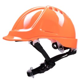 HEŁM ABS Z POKRĘTŁEM 4 PKT. PASEK PODBRÓDKOWY YS-7 - Pomarańczowy 53-64