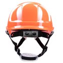 HEŁM ABS Z POKRĘTŁEM 4 PKT. PASEK PODBRÓDKOWY YS-7 - Pomarańczowy 53-64