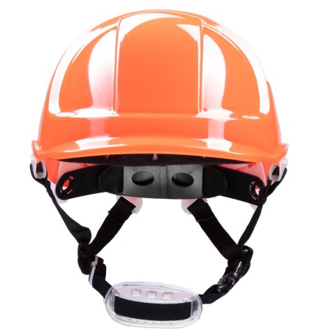 HEŁM ABS Z POKRĘTŁEM 4 PKT. PASEK PODBRÓDKOWY YS-7 - Pomarańczowy 53-64