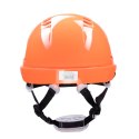 HEŁM ABS Z POKRĘTŁEM 4 PKT. PASEK PODBRÓDKOWY YS-7 - Pomarańczowy 53-64