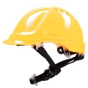 HEŁM ABS Z POKRĘTŁEM 4 PKT. PASEK PODBRÓDKOWY YS-7 - Żółty 53-64