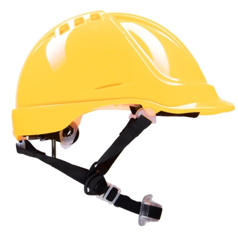 HEŁM ABS Z POKRĘTŁEM 4 PKT. PASEK PODBRÓDKOWY YS-7 - Żółty 53-64