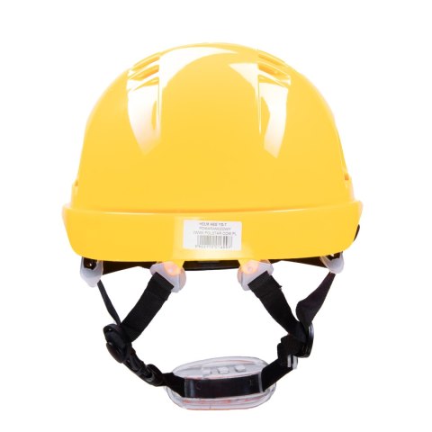HEŁM ABS Z POKRĘTŁEM 4 PKT. PASEK PODBRÓDKOWY YS-7 - Żółty 53-64