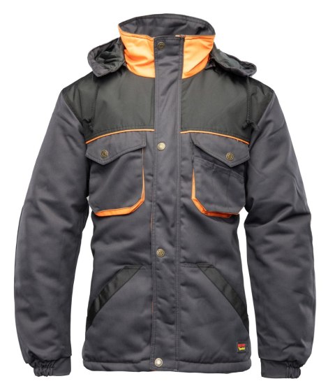 KURTKA - BRIXTON PRACTICAL Grafit/Pomarańcz