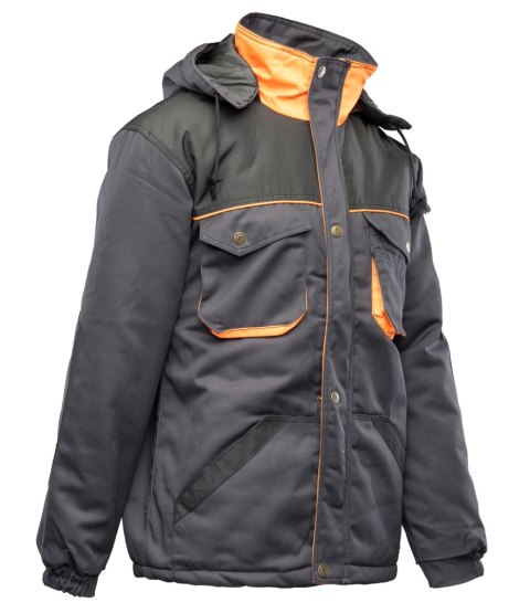 KURTKA - BRIXTON PRACTICAL Grafit/Pomarańcz