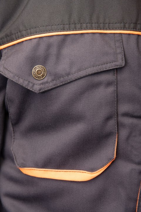 KURTKA - BRIXTON PRACTICAL Grafit/Pomarańcz