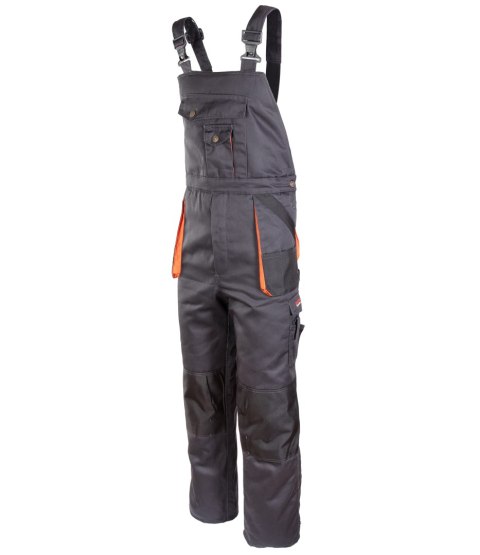 SPODNIE BRIXTON PRACTICAL OGRODNICZKI OCIEPLANE - Grafit/Pomarańcz