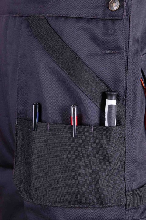 SPODNIE BRIXTON PRACTICAL OGRODNICZKI OCIEPLANE - Grafit/Pomarańcz