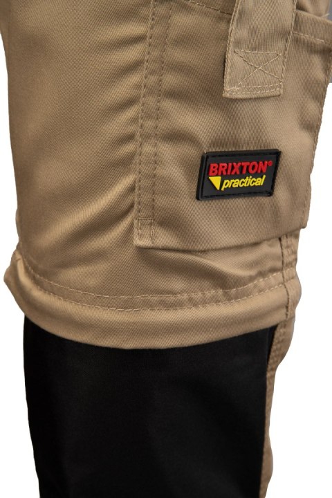 BRIXTON PRACTICAL SPODNIE DO PASA - ODPINANE NOGAWKI - BEŻOWY