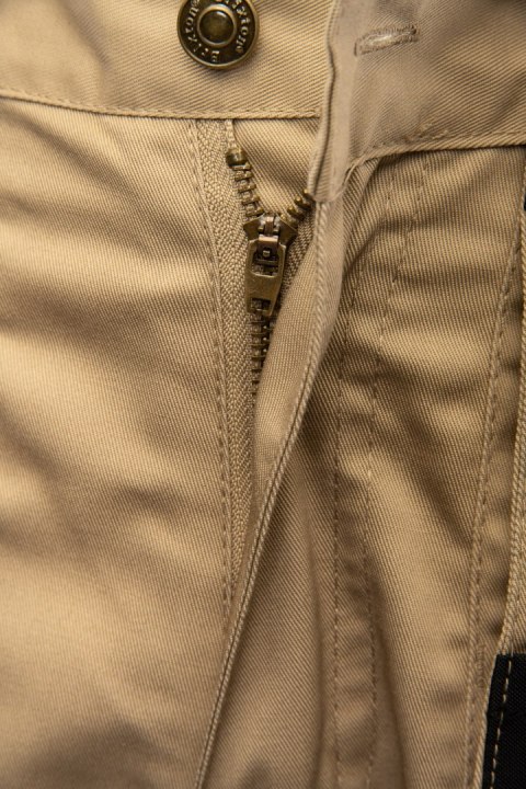 BRIXTON PRACTICAL SPODNIE DO PASA - ODPINANE NOGAWKI - BEŻOWY