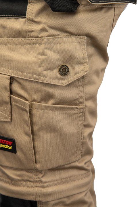 BRIXTON PRACTICAL SPODNIE DO PASA - ODPINANE NOGAWKI - BEŻOWY