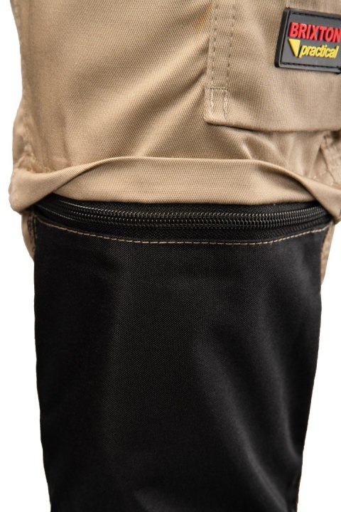 BRIXTON PRACTICAL SPODNIE DO PASA - ODPINANE NOGAWKI - BEŻOWY