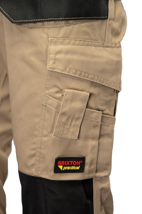 BRIXTON PRACTICAL SPODNIE OGRODNICZKI BEŻOWY