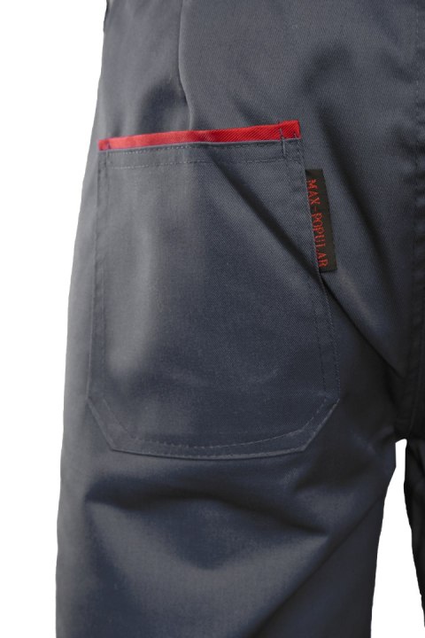 MAX - POPULAR SPODNIE DO PASA - STALOWY