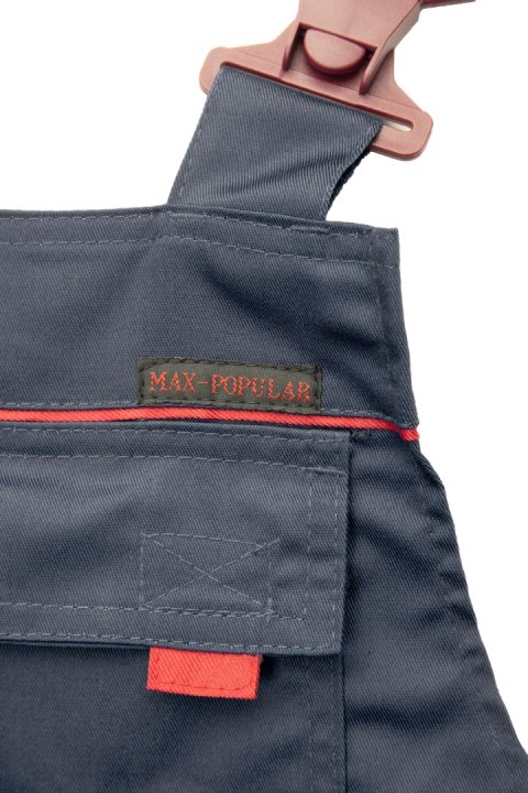 MAX - POPULAR SPODNIE OGRODNICZKI - Stalowy