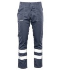 BRIXTON CLASSIC WAIST PANTS ODBLASK - Stalowy
