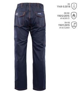 PROFLAM ANTISTATIC SPODNIE DO PASA KAT.II - Granatowy