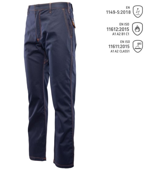 PROFLAM ANTISTATIC SPODNIE DO PASA KAT.II - Granatowy
