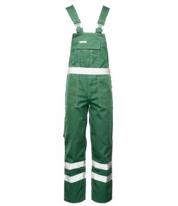 BRIXTON CLASSIC SPODNIE OGRODNICZKI / ODBLASK - Zielony