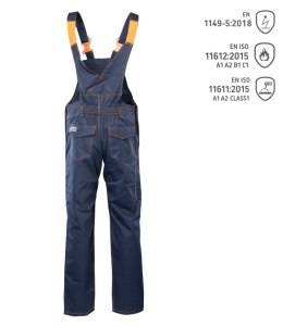 PROFFLAM ANTISTATICSPODNIE OGRODNICZKI KAT.II - Granatowy